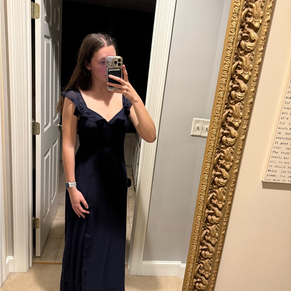 Lulu's Midnight Blue Prom Dress